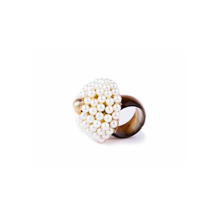 bague sofia perles avec anneau agate bijoux en tunisie