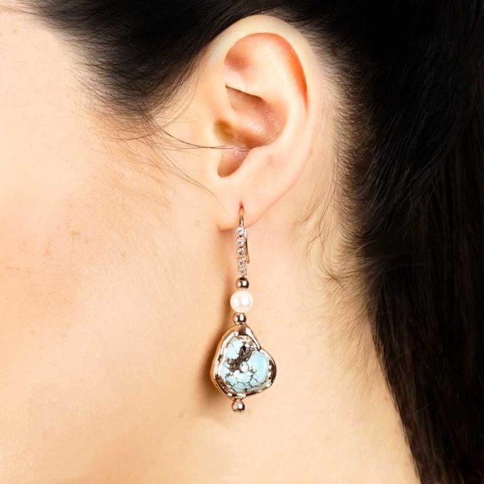 boucles d'oreilles turquoise bijoux pour femme